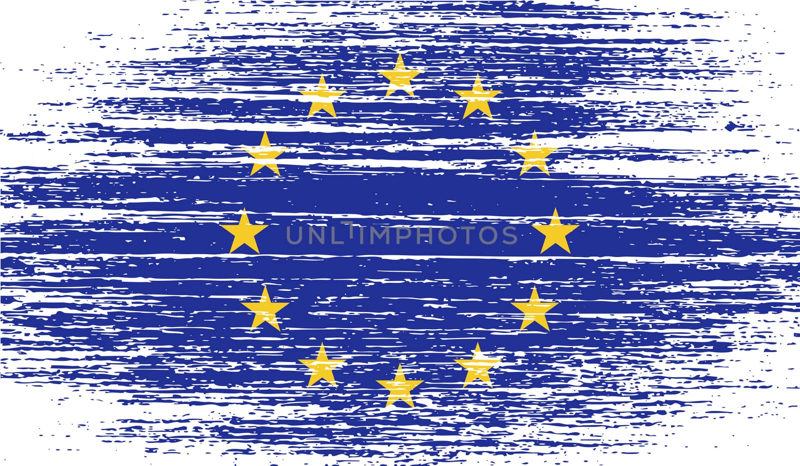 Flag of European Union with old texture.  by serhii_lohvyniuk