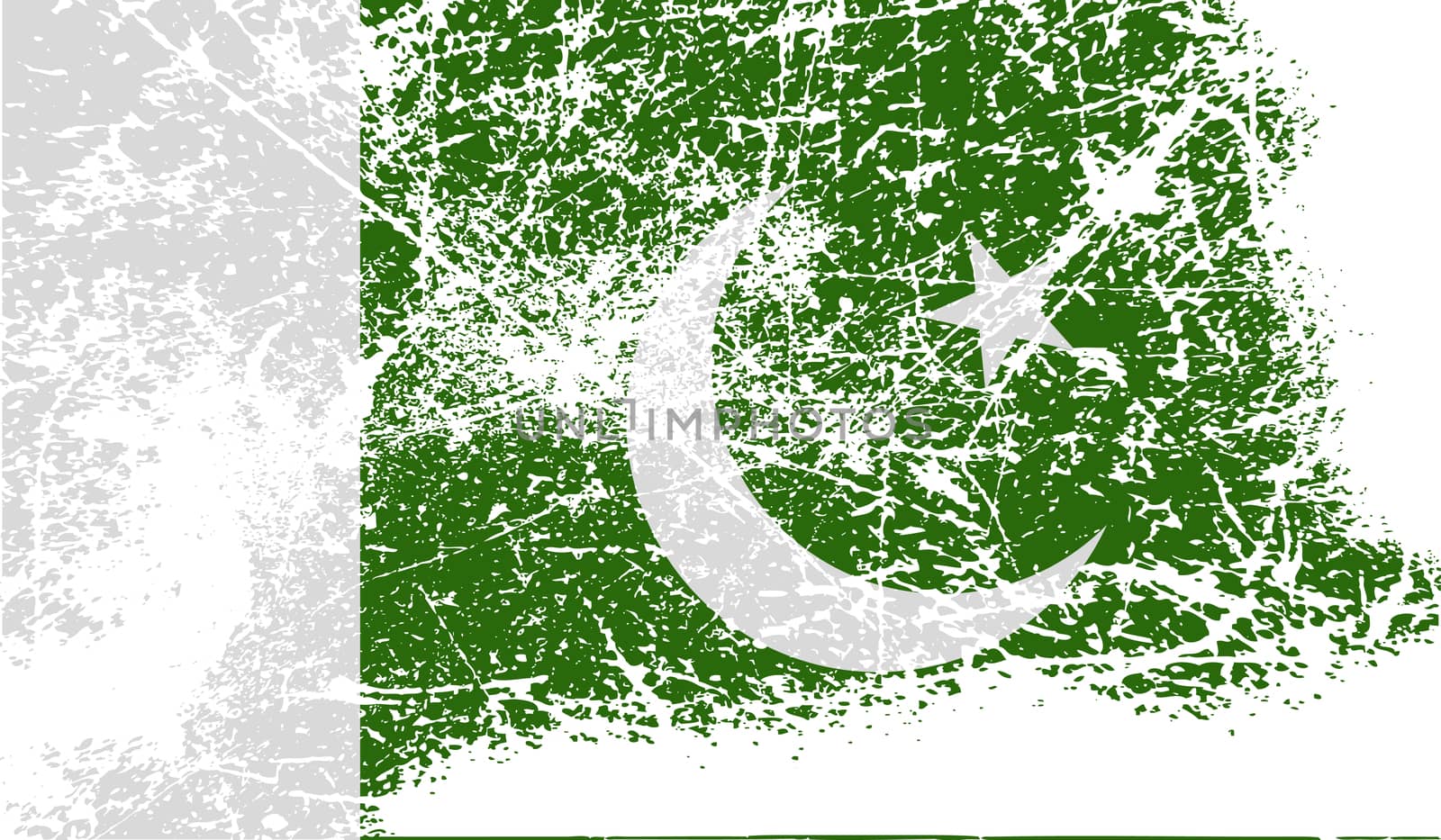 Flag of Pakistan with old texture.  by serhii_lohvyniuk