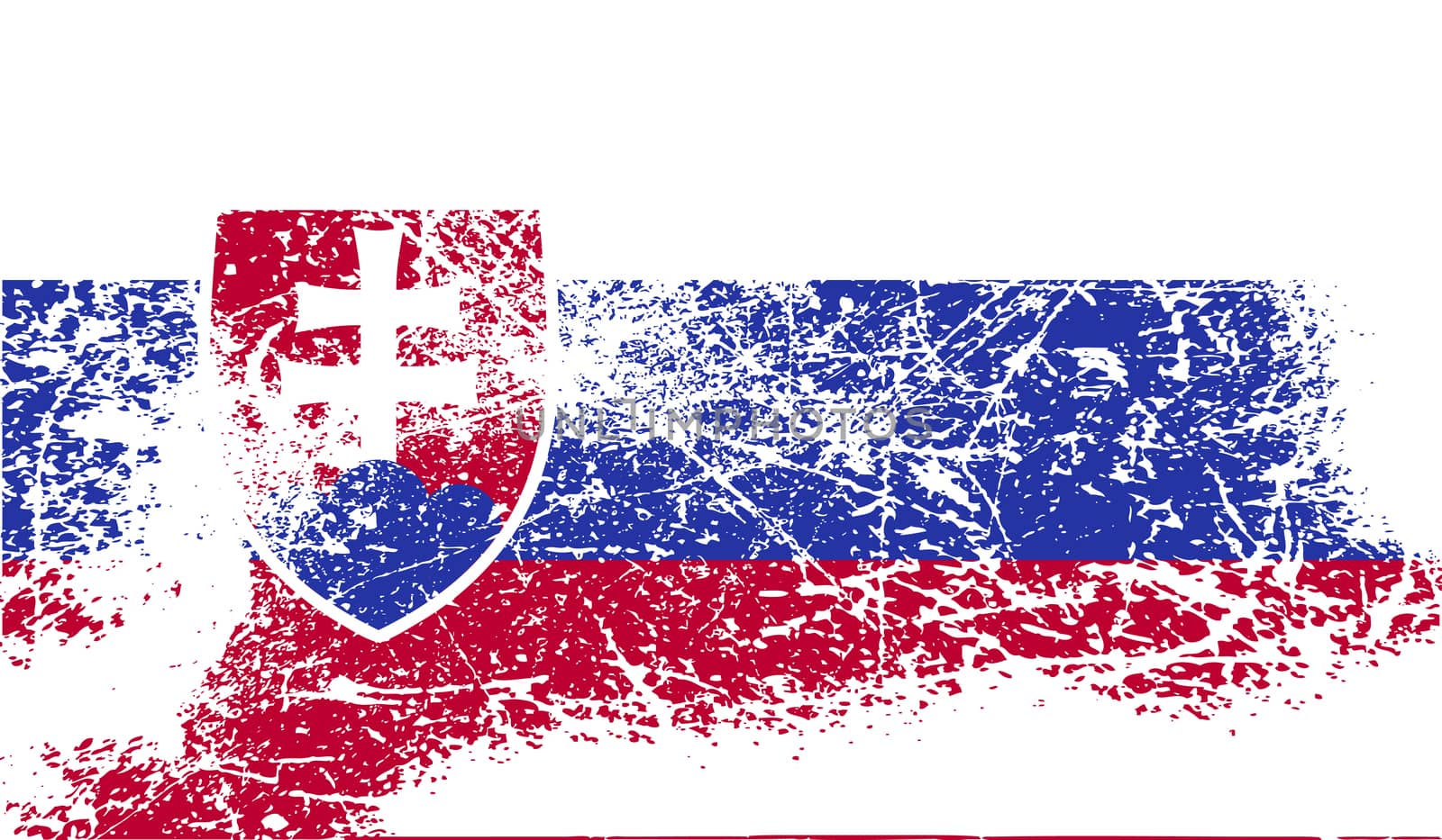Flag of Slovakia with old texture.  by serhii_lohvyniuk