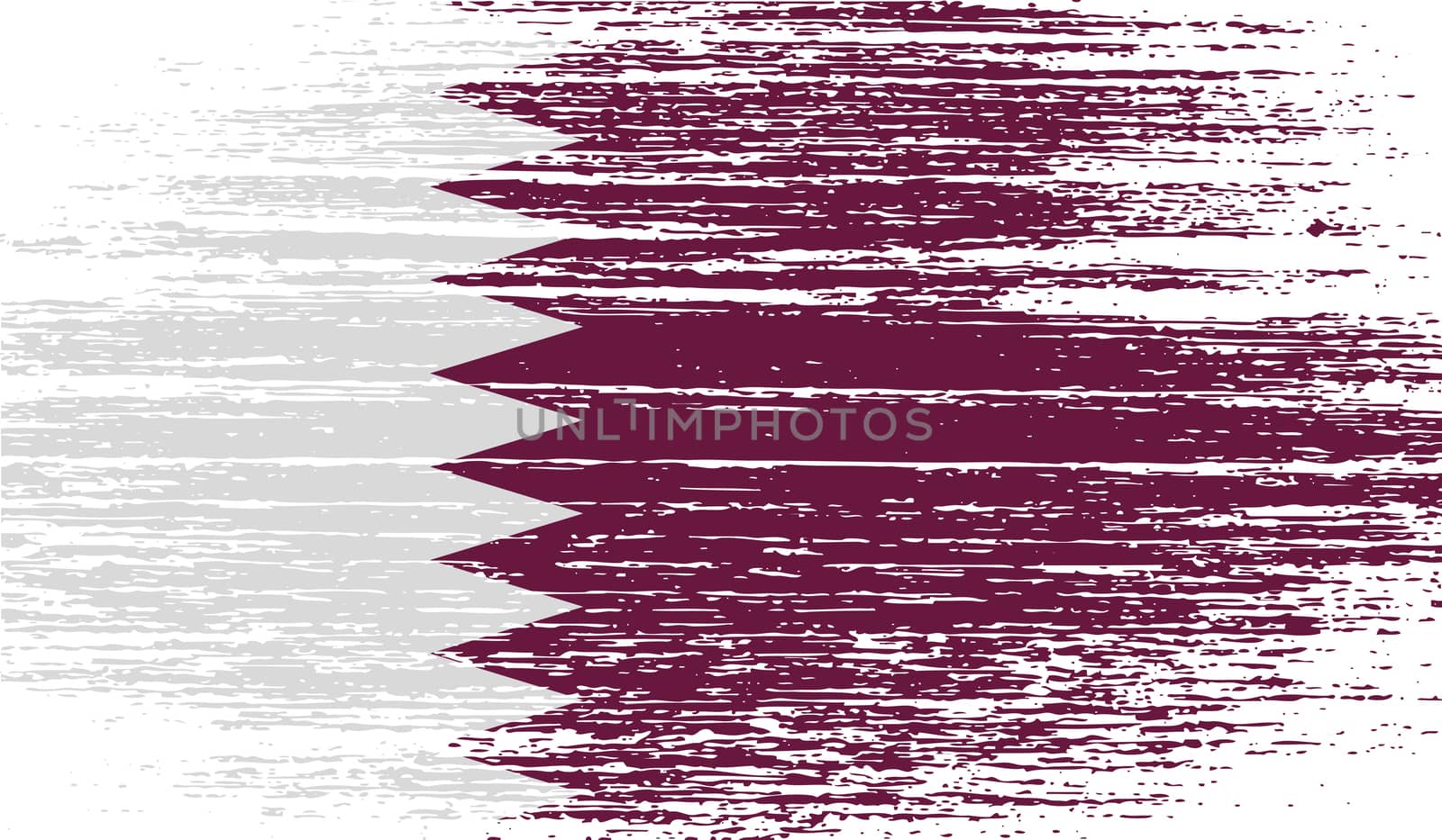 Flag of Qatar with old texture.  by serhii_lohvyniuk