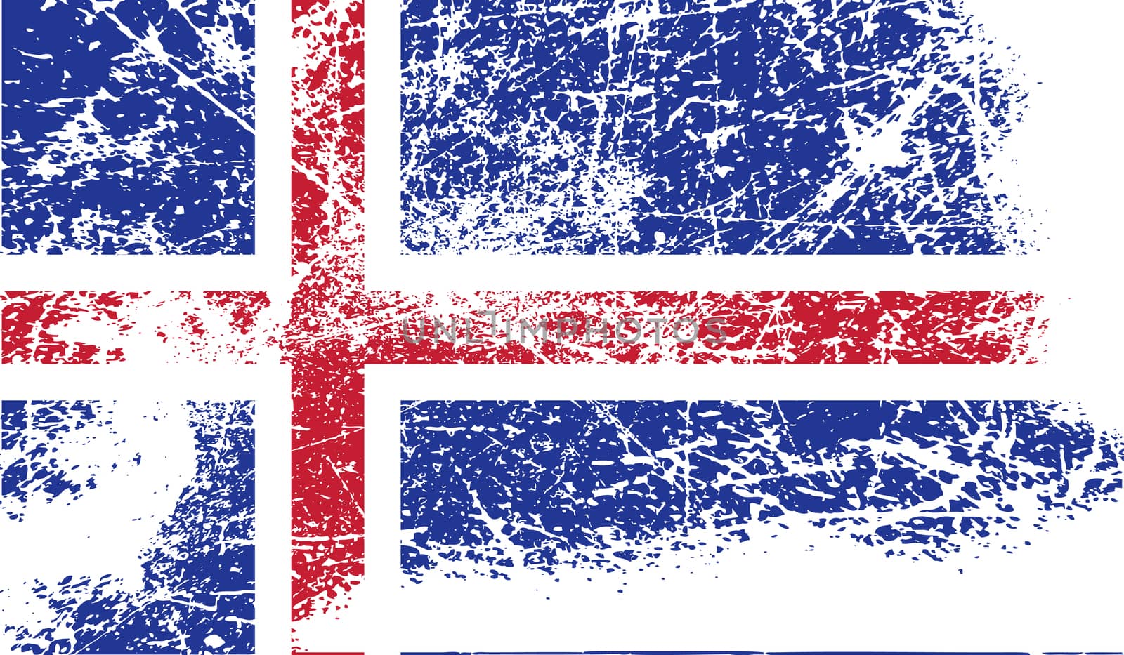 Flag of Iceland with old texture.  by serhii_lohvyniuk