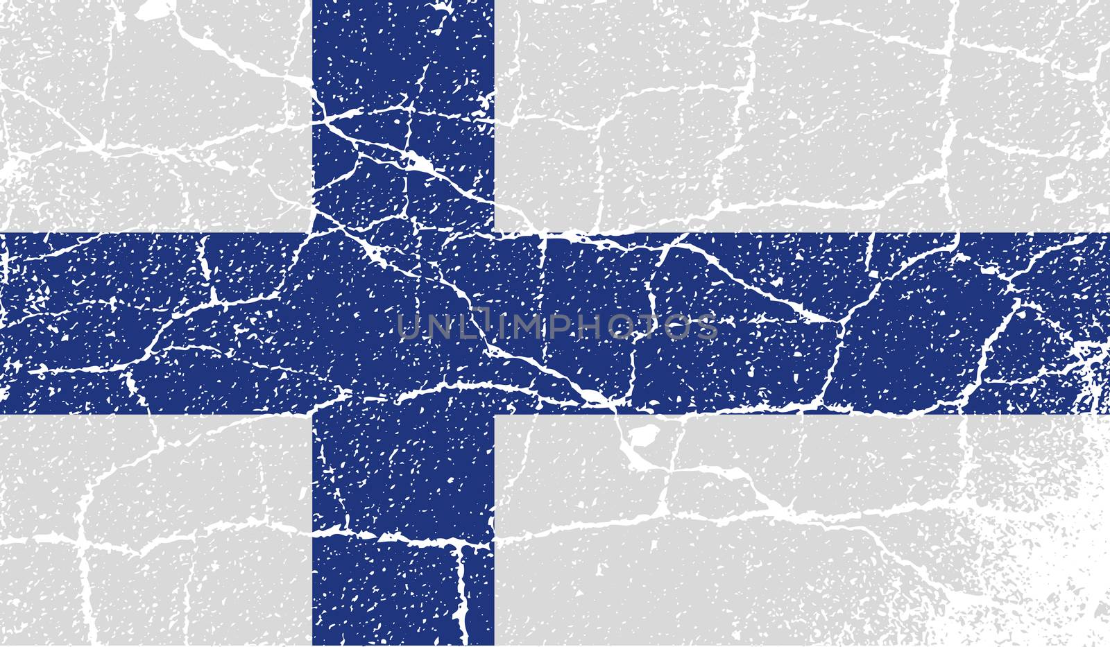 Flag of Finland with old texture.  by serhii_lohvyniuk