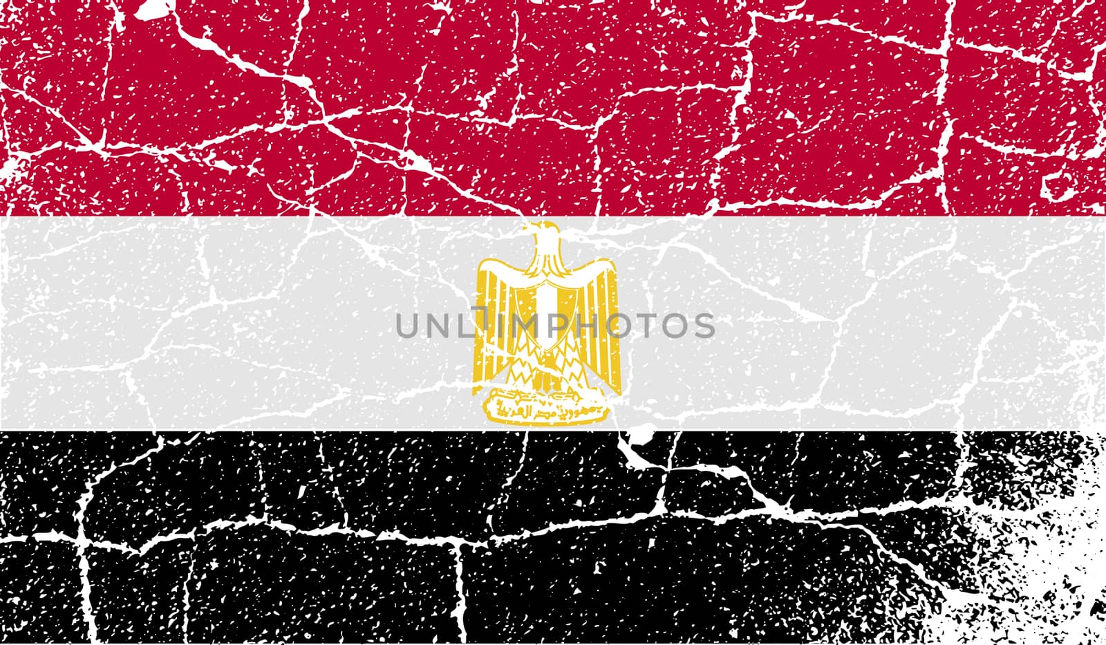 Flag of Egypt with old texture.  by serhii_lohvyniuk