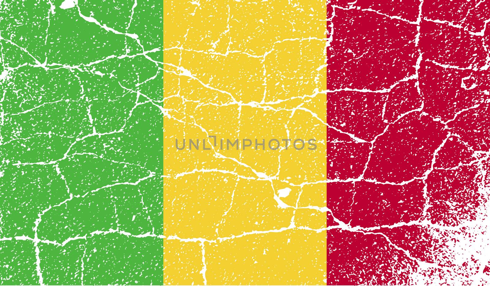 Flag of Mali with old texture.  by serhii_lohvyniuk