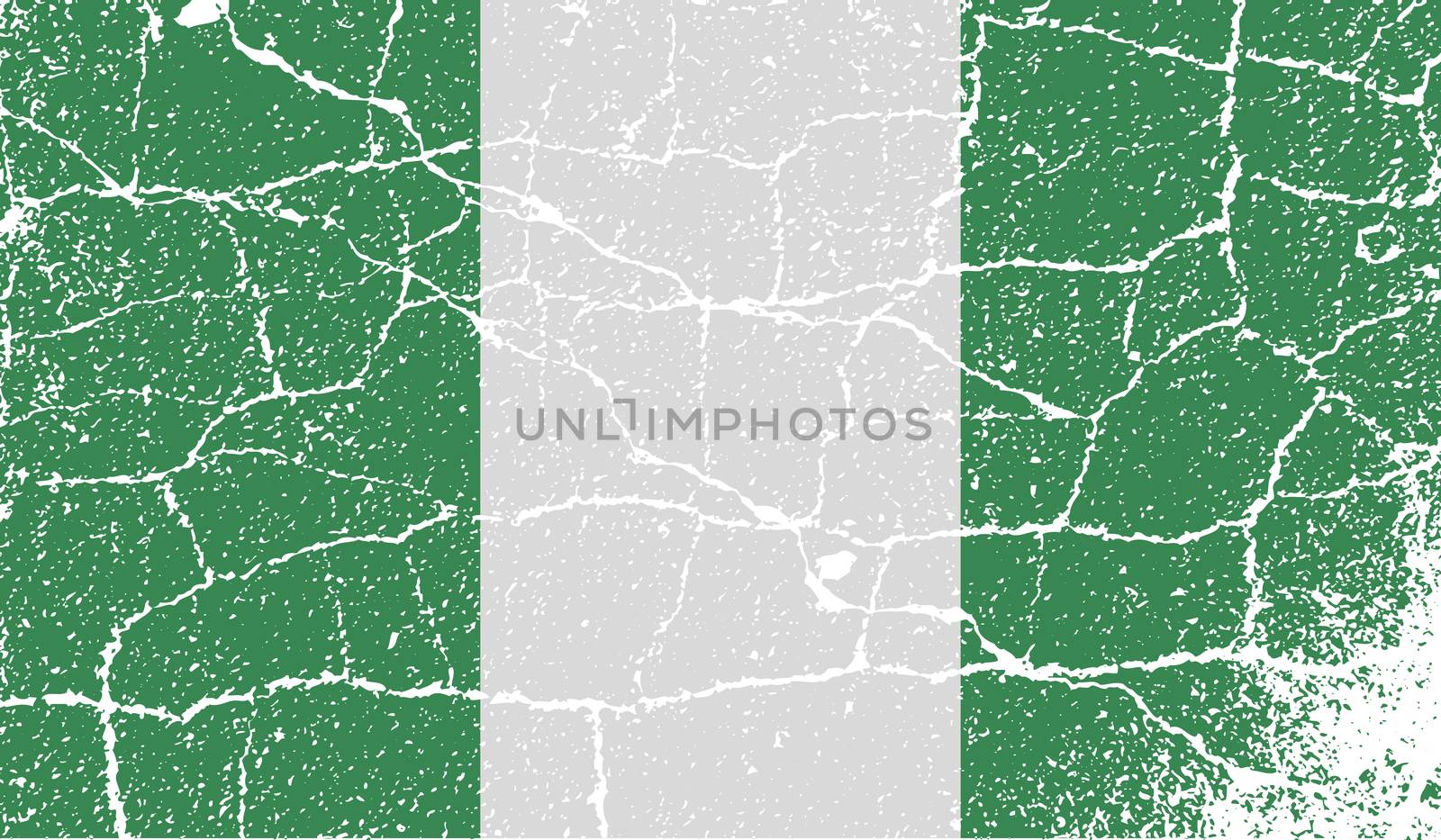 Flag of Nigeria with old texture.  by serhii_lohvyniuk