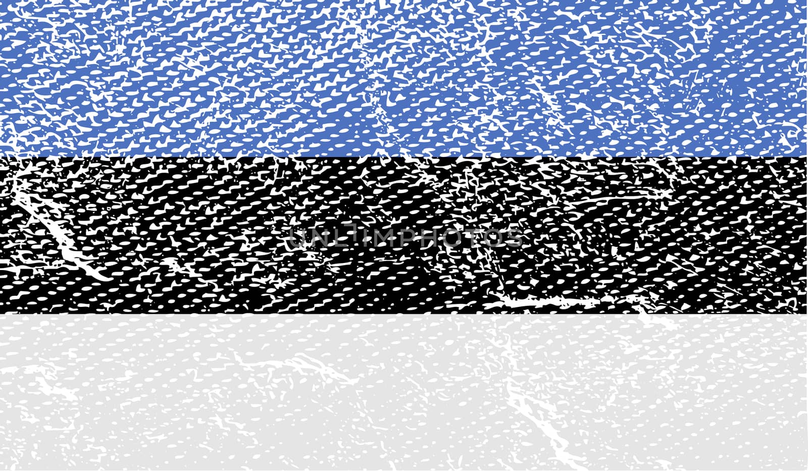 Flag of Estonia with old texture.  illustration