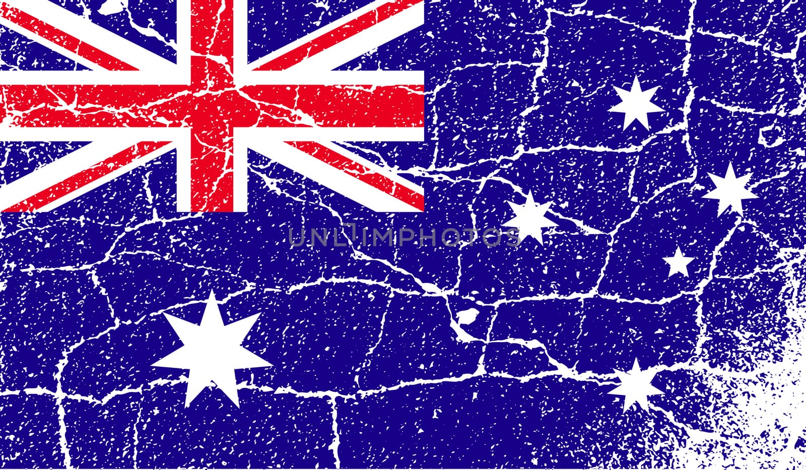 Flag of Australia with old texture.  by serhii_lohvyniuk