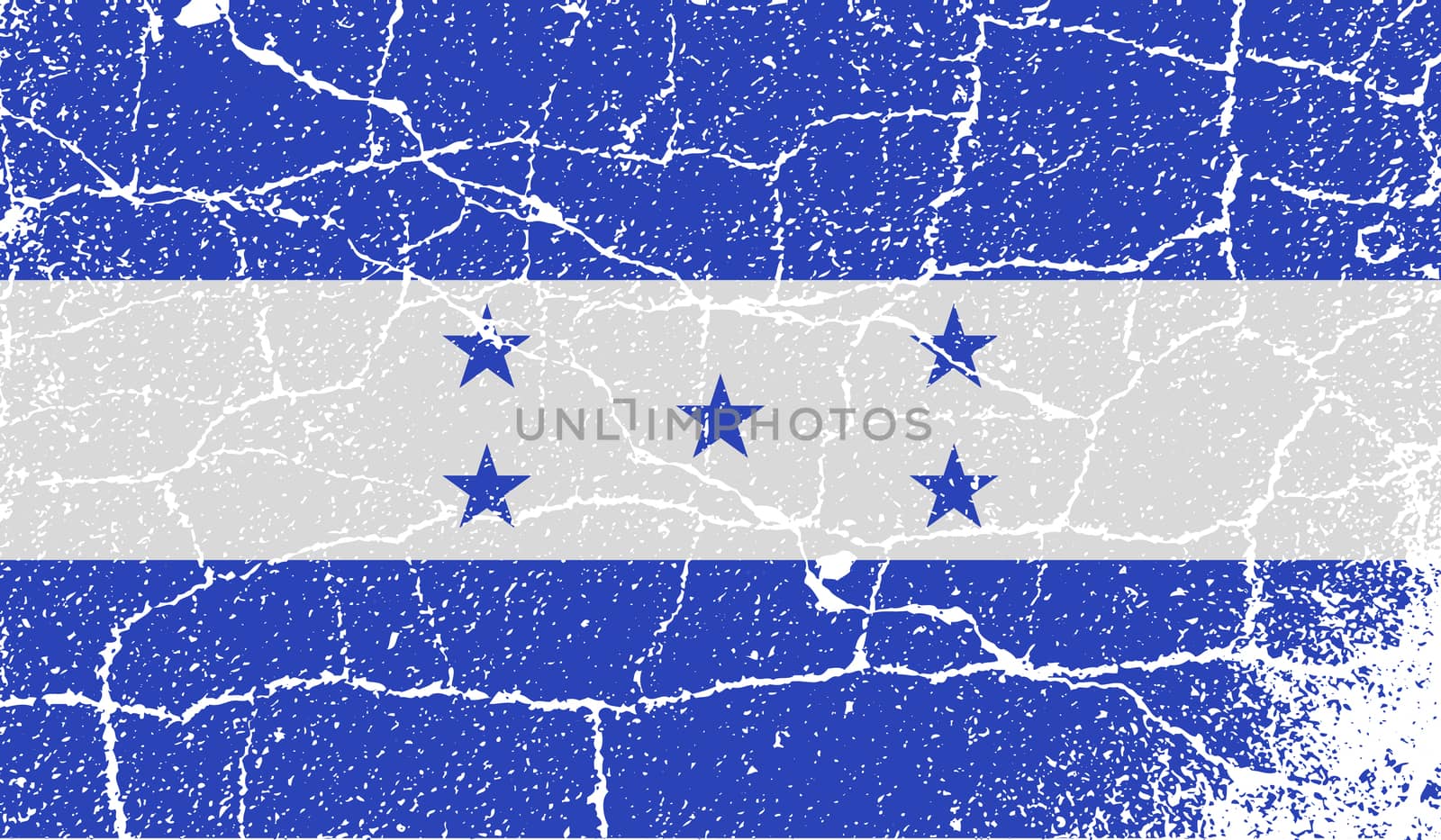 Flag of Honduras with old texture.  by serhii_lohvyniuk