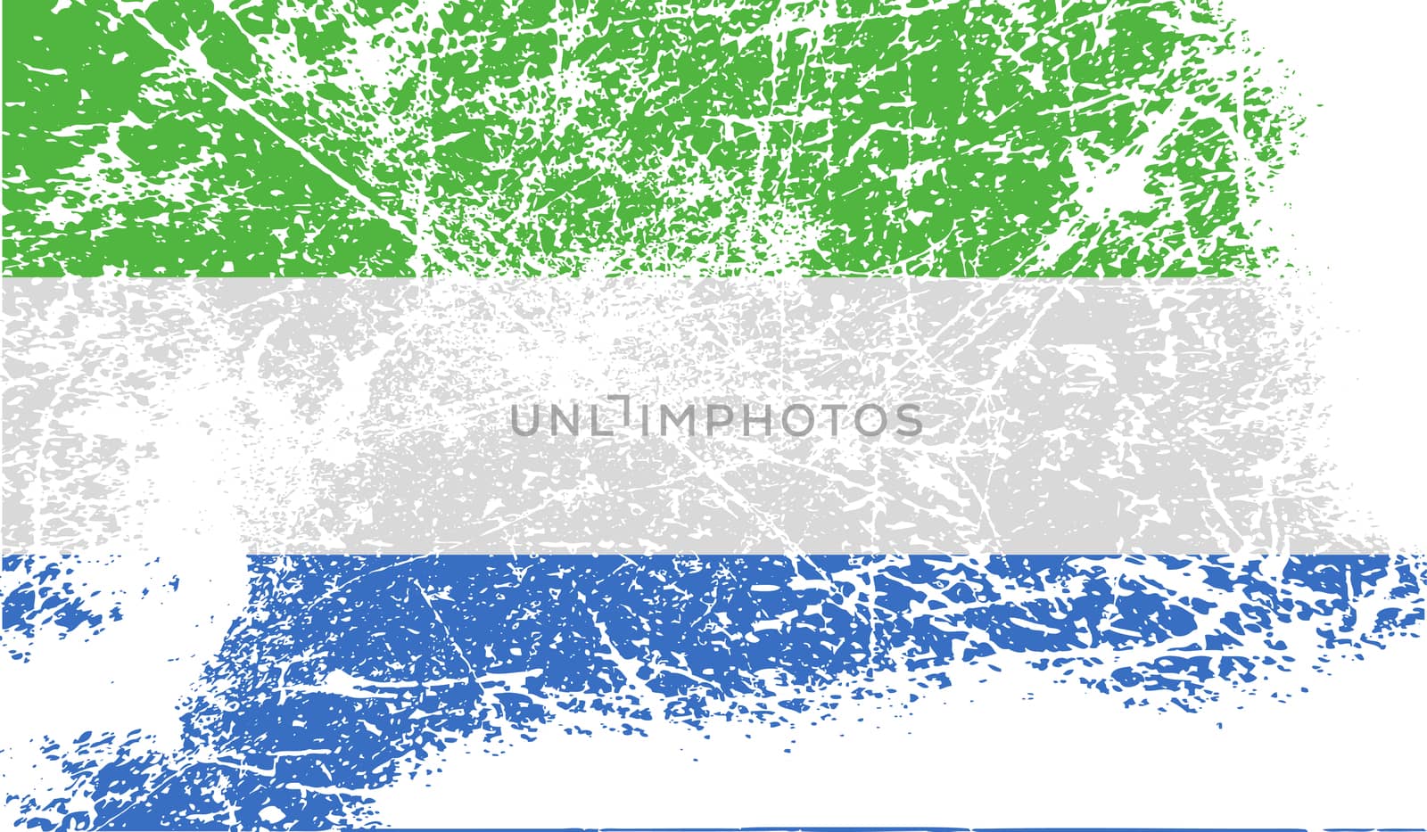 Flag of Sierra Leone with old texture.  by serhii_lohvyniuk