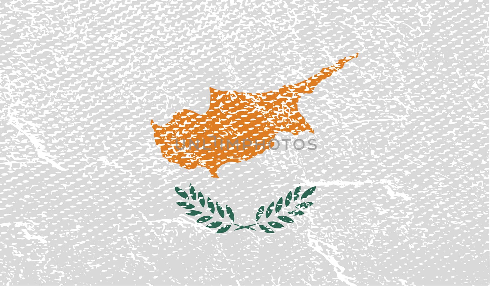 Flag of Cyprus with old texture.  by serhii_lohvyniuk