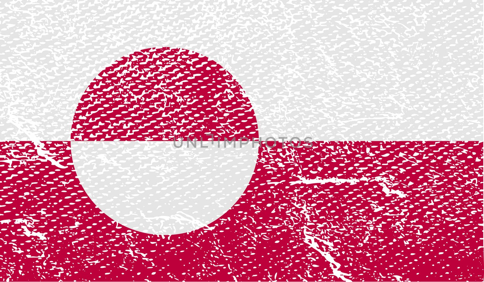 Flag of Greenland with old texture.  illustration