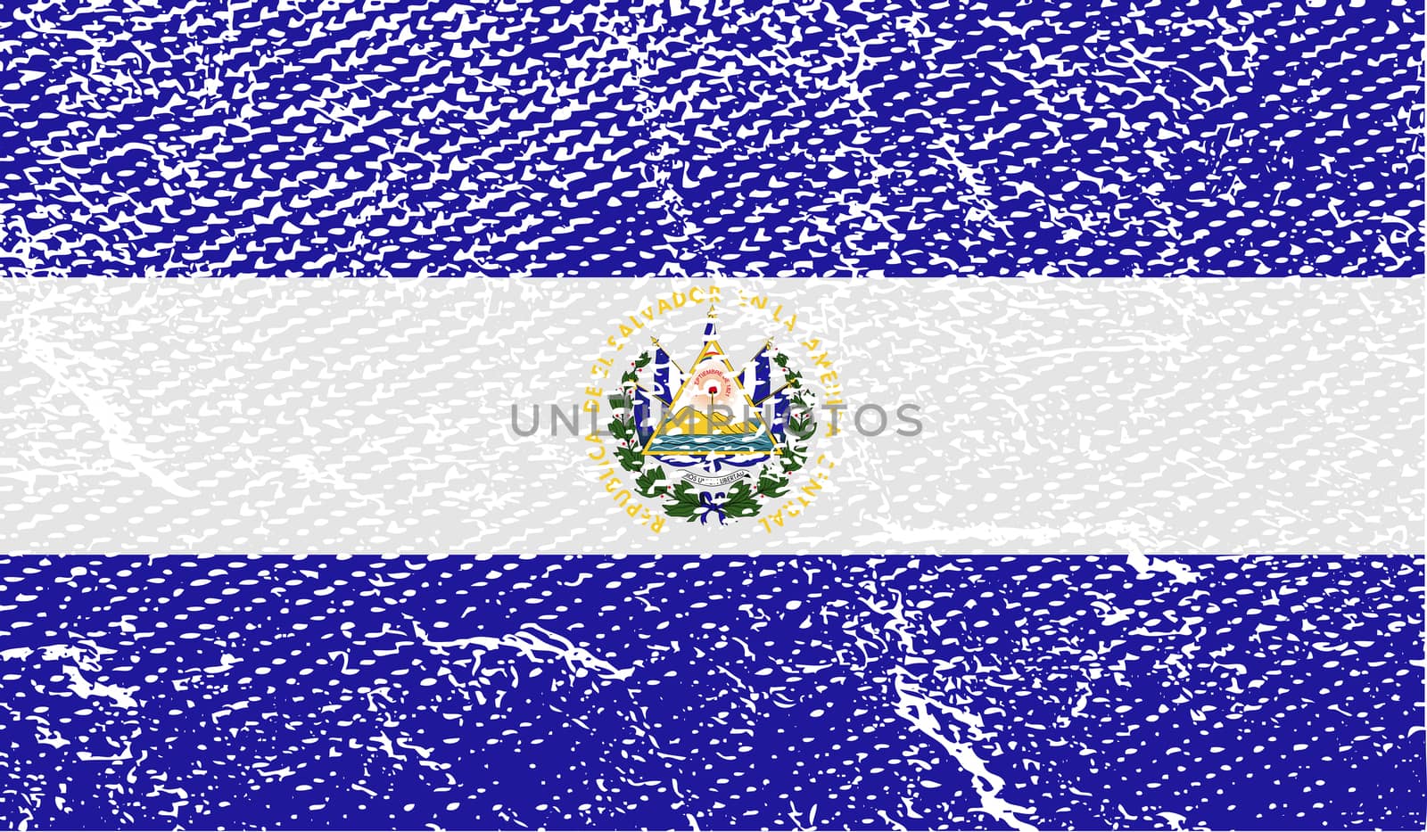 Flag of El Salvador with old texture.  by serhii_lohvyniuk