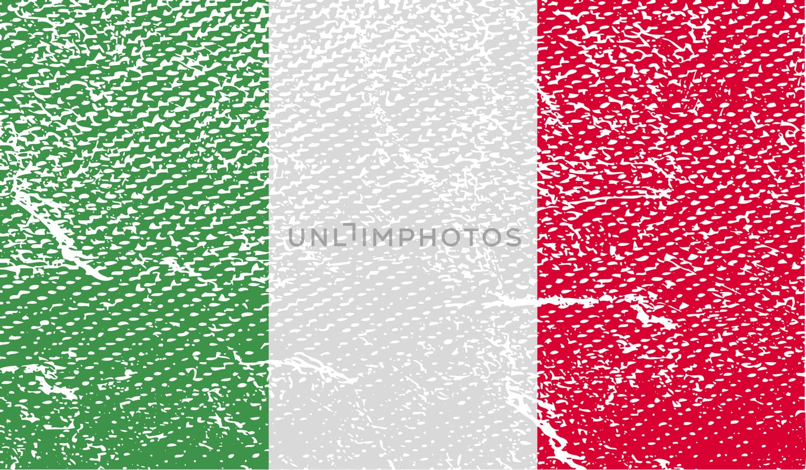 Flag of Italy with old texture.  illustration