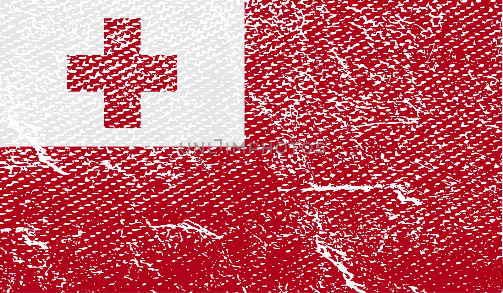 Flag of Tonga with old texture.  by serhii_lohvyniuk