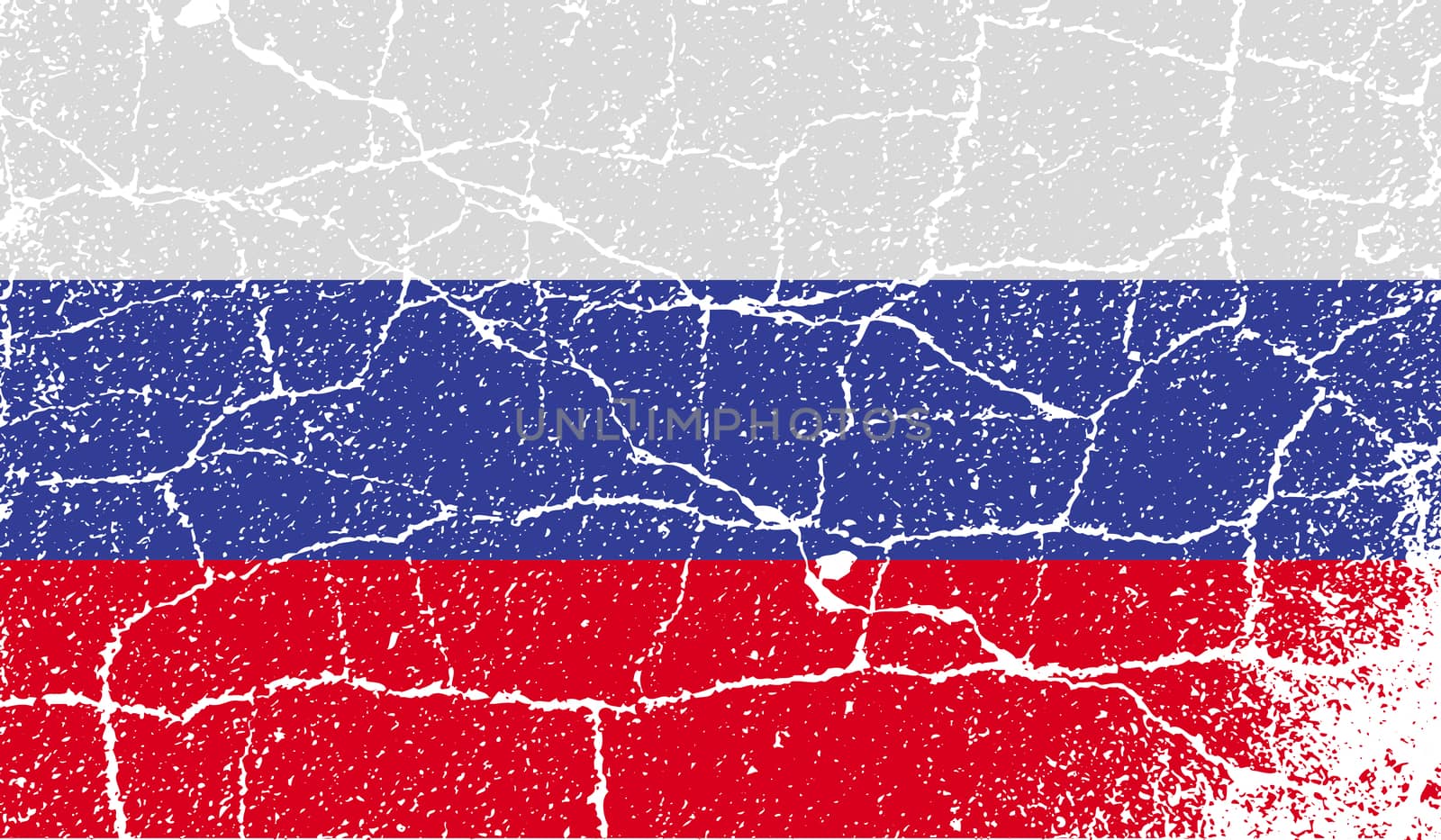 Flag of Russia with old texture.  illustration