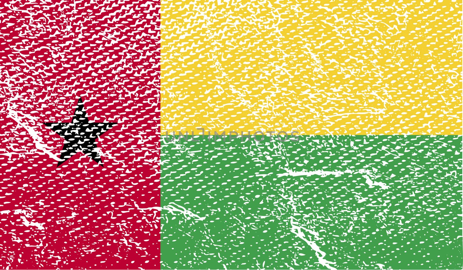 Flag of Guinea-Bissau with old texture.  by serhii_lohvyniuk