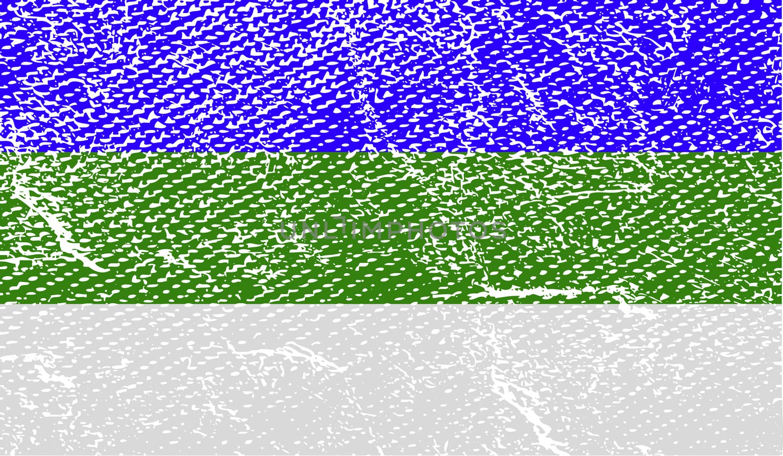 Flag of Komi with old texture.  illustration