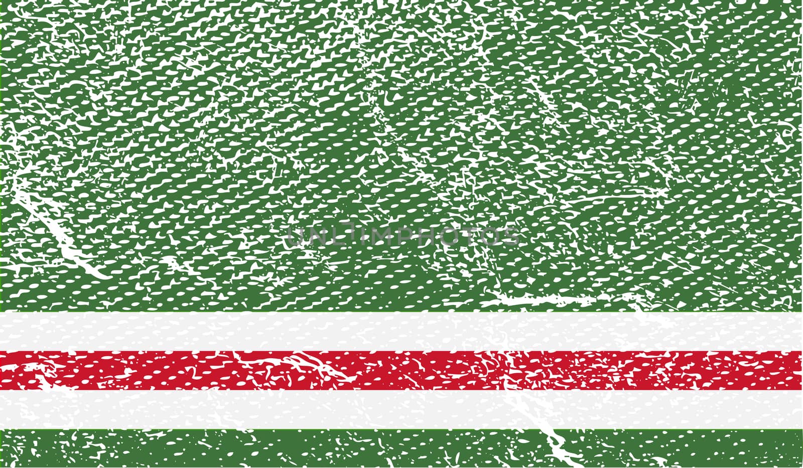 Flag Chechen Republic of Ichkeria with old texture. Vector by serhii_lohvyniuk