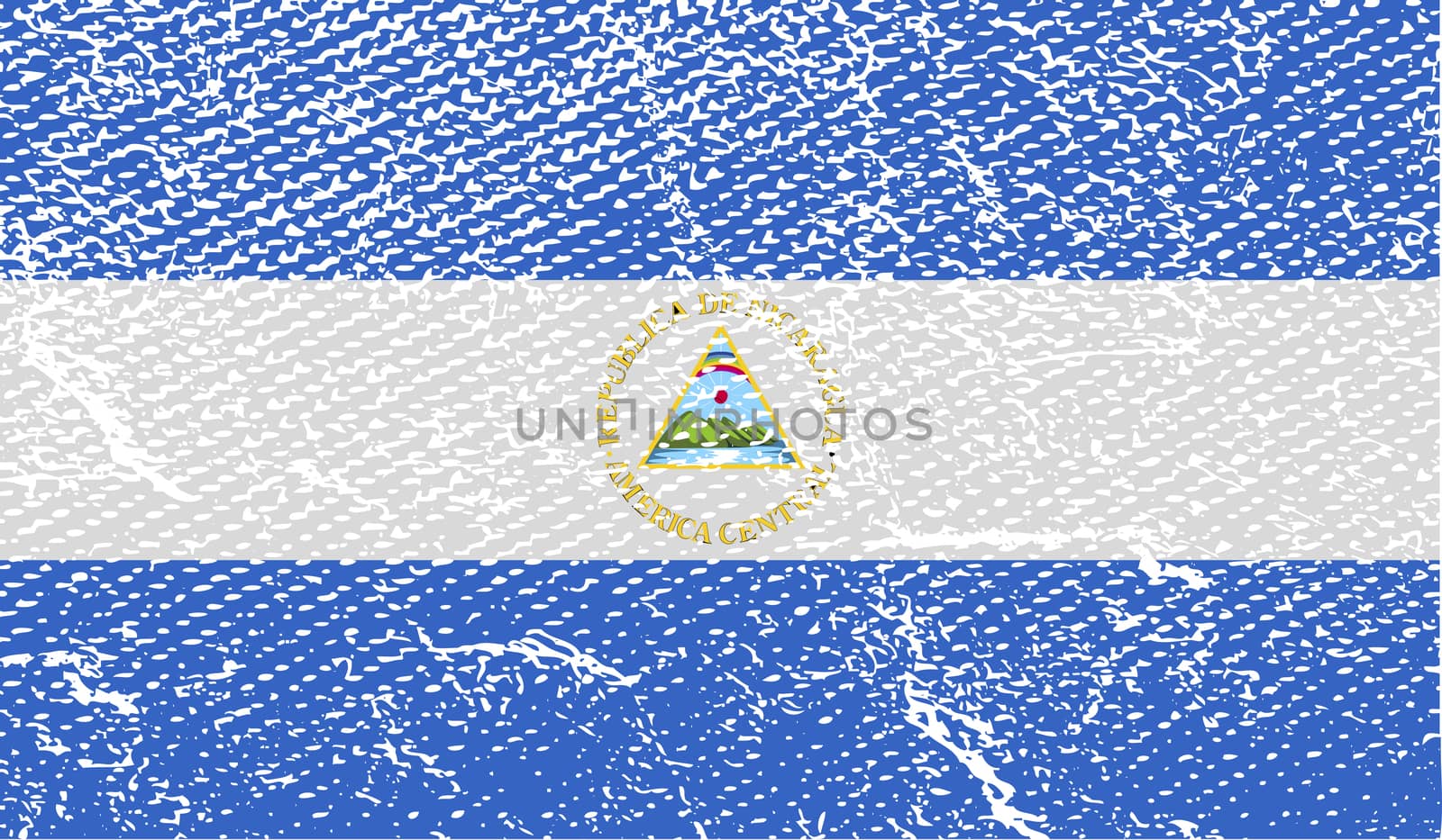 Flag of Nicaragua with old texture.  by serhii_lohvyniuk