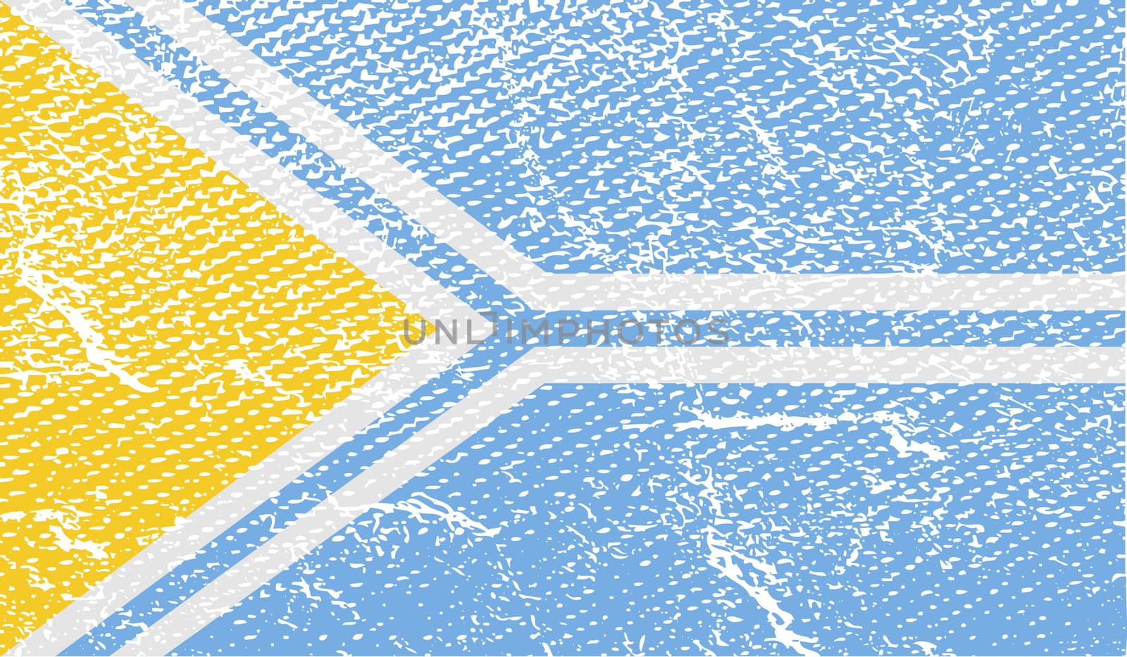 Flag of Tuva Republic, Russia with old texture.  illustration