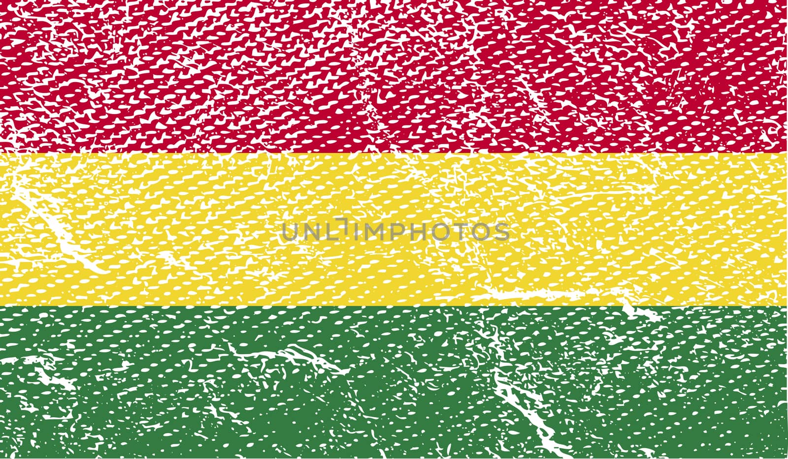 Flag of Bolivia with old texture.  illustration