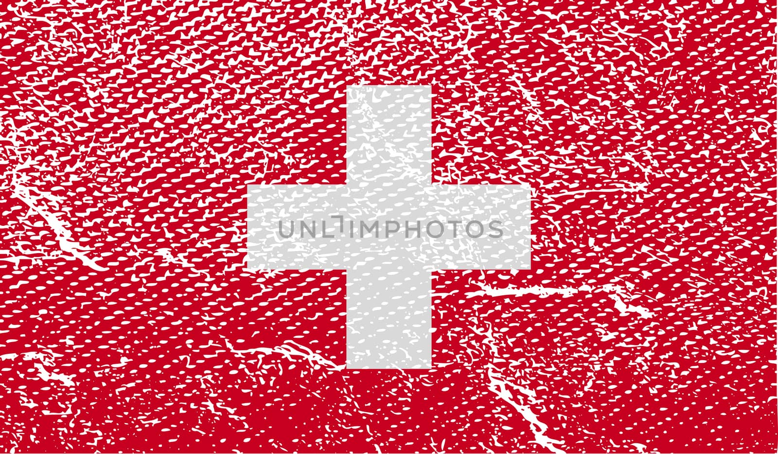 Flag of Switzerland with old texture.  illustration