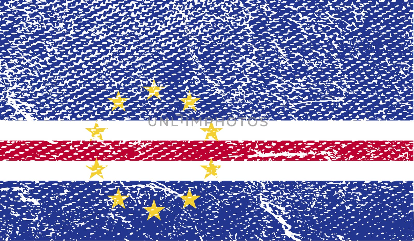 Flag of Cape Verde with old texture.  by serhii_lohvyniuk