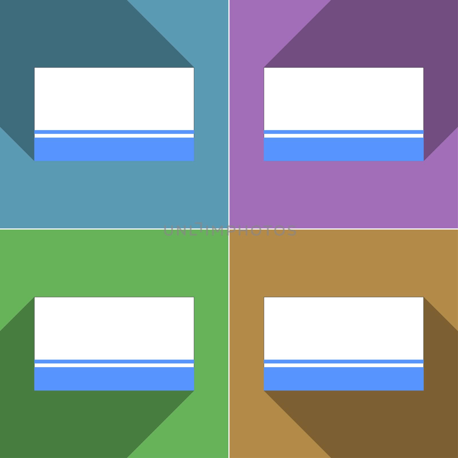 Flags Altai Republic. Set of colors flat design and long shadows.  by serhii_lohvyniuk