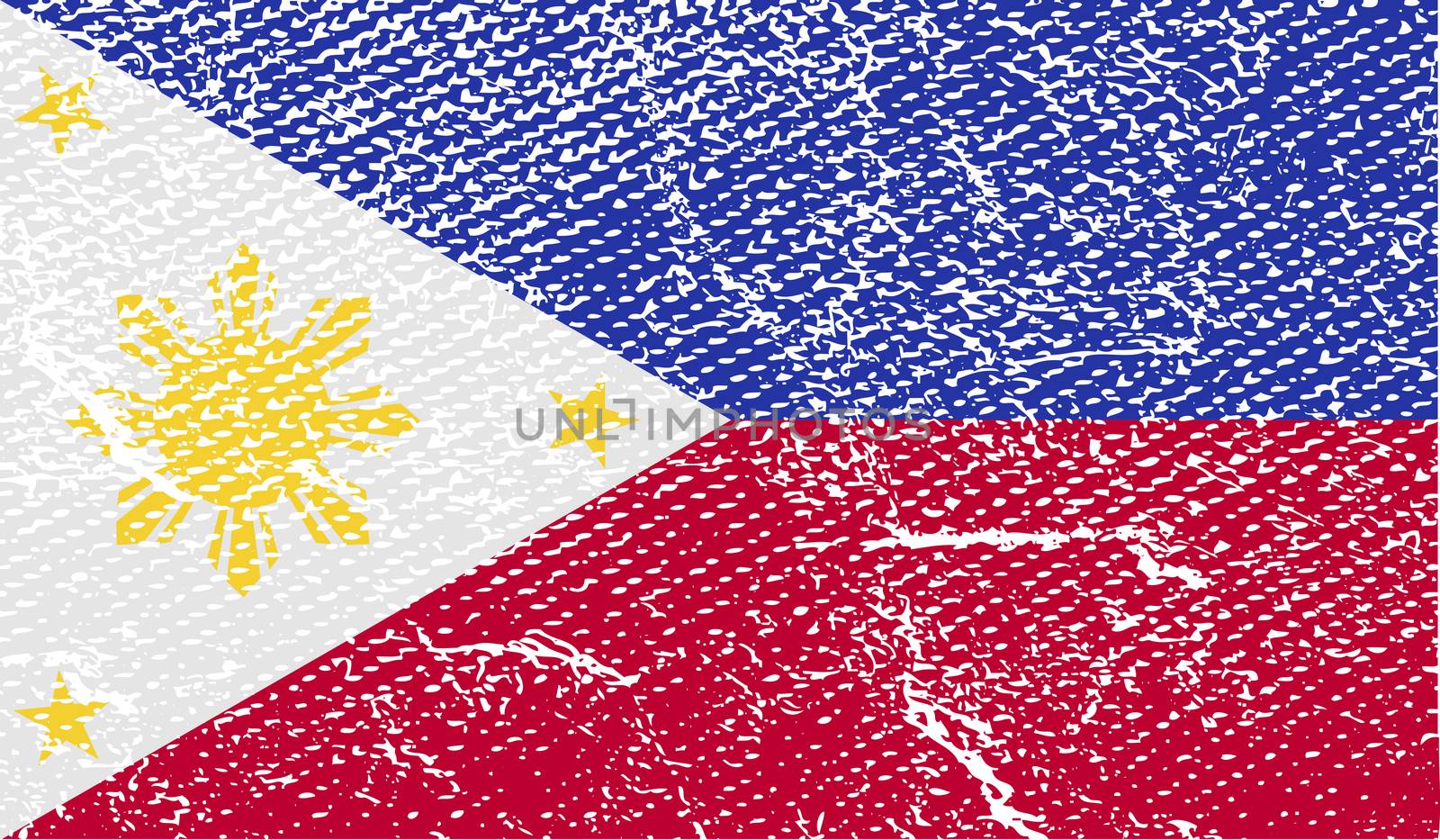 Flag of Philippiines with old texture.  by serhii_lohvyniuk