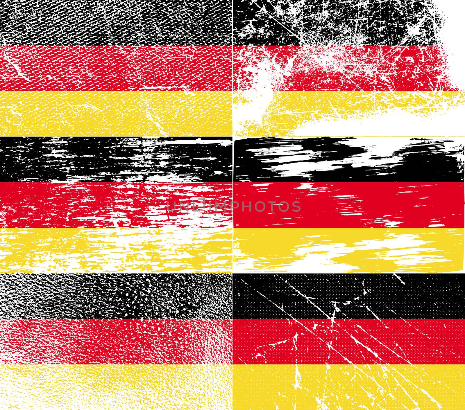 Flag of Germany with old texture.  illustration