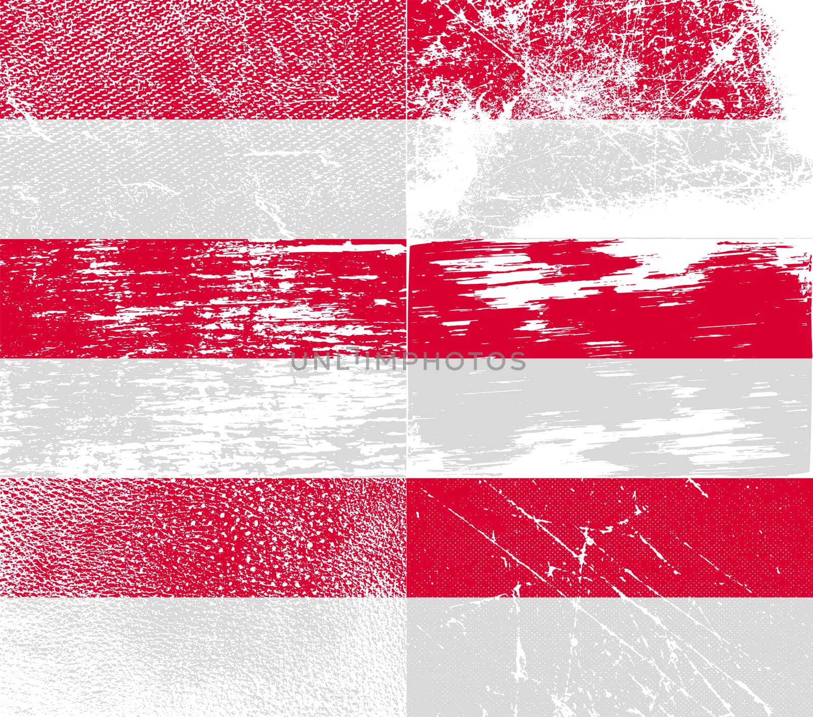 Flag of Monaco with old texture.  illustration