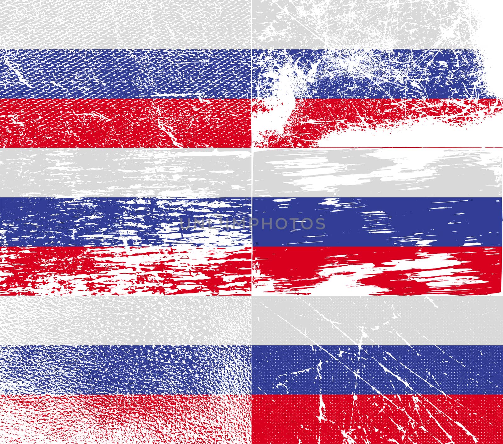 Flag of Russia with old texture.  illustration