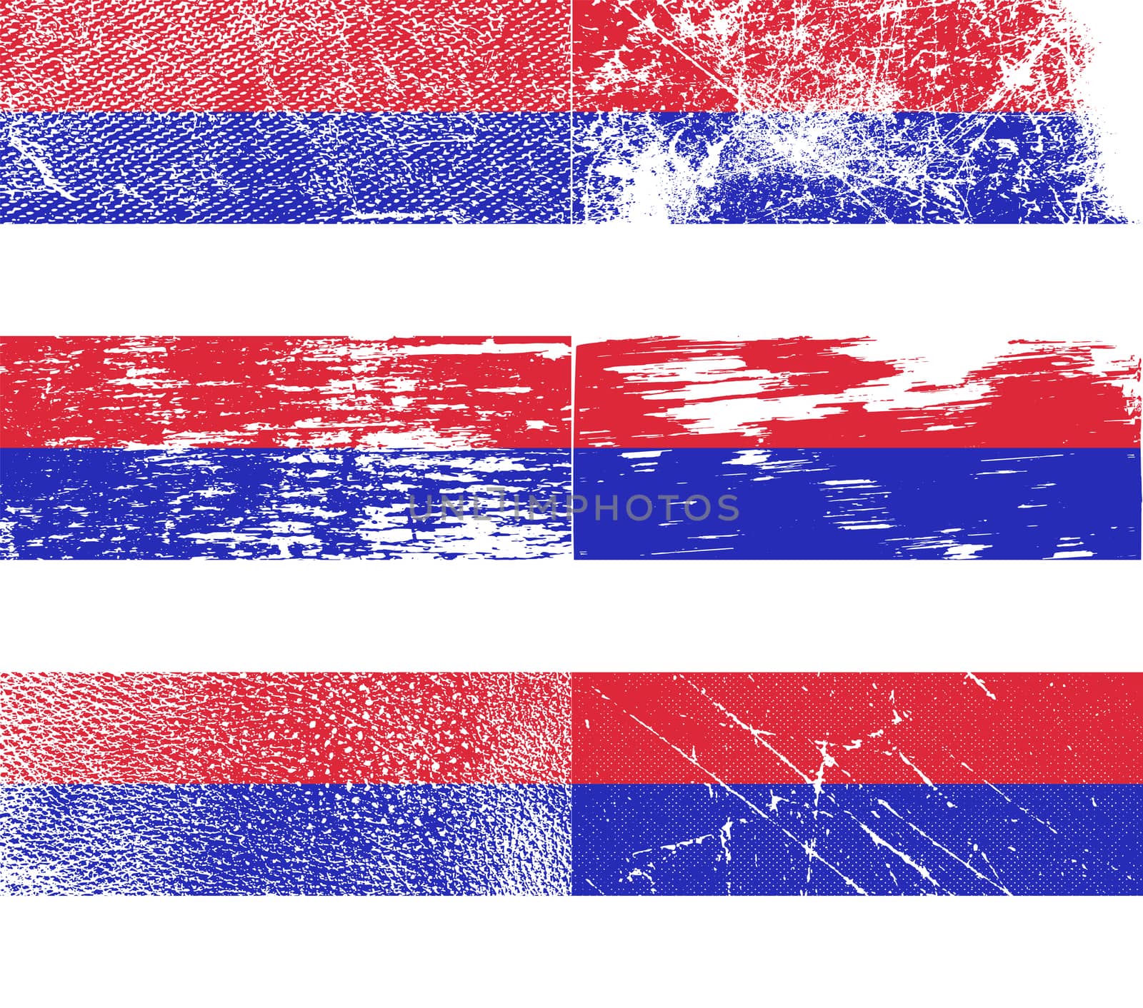 Flag of Republika Srpska with old texture.  illustration