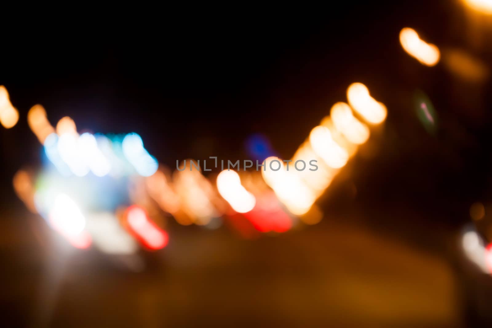 blurred night street  background with boke by Chechotkin