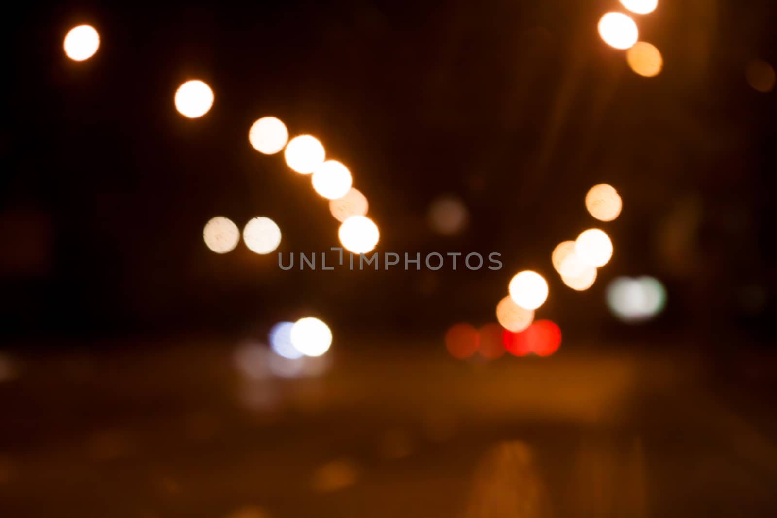blurred night street  background with boke by Chechotkin