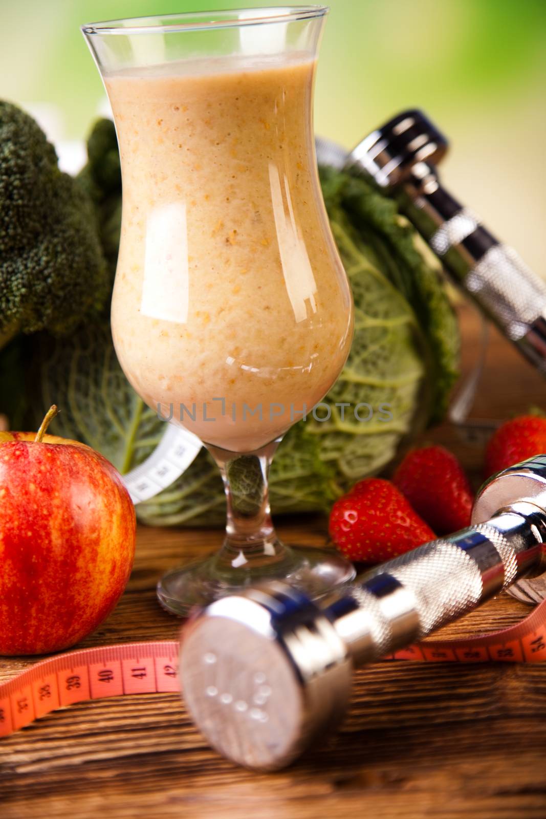 Fitness diet, vitamins, healthy and fresh