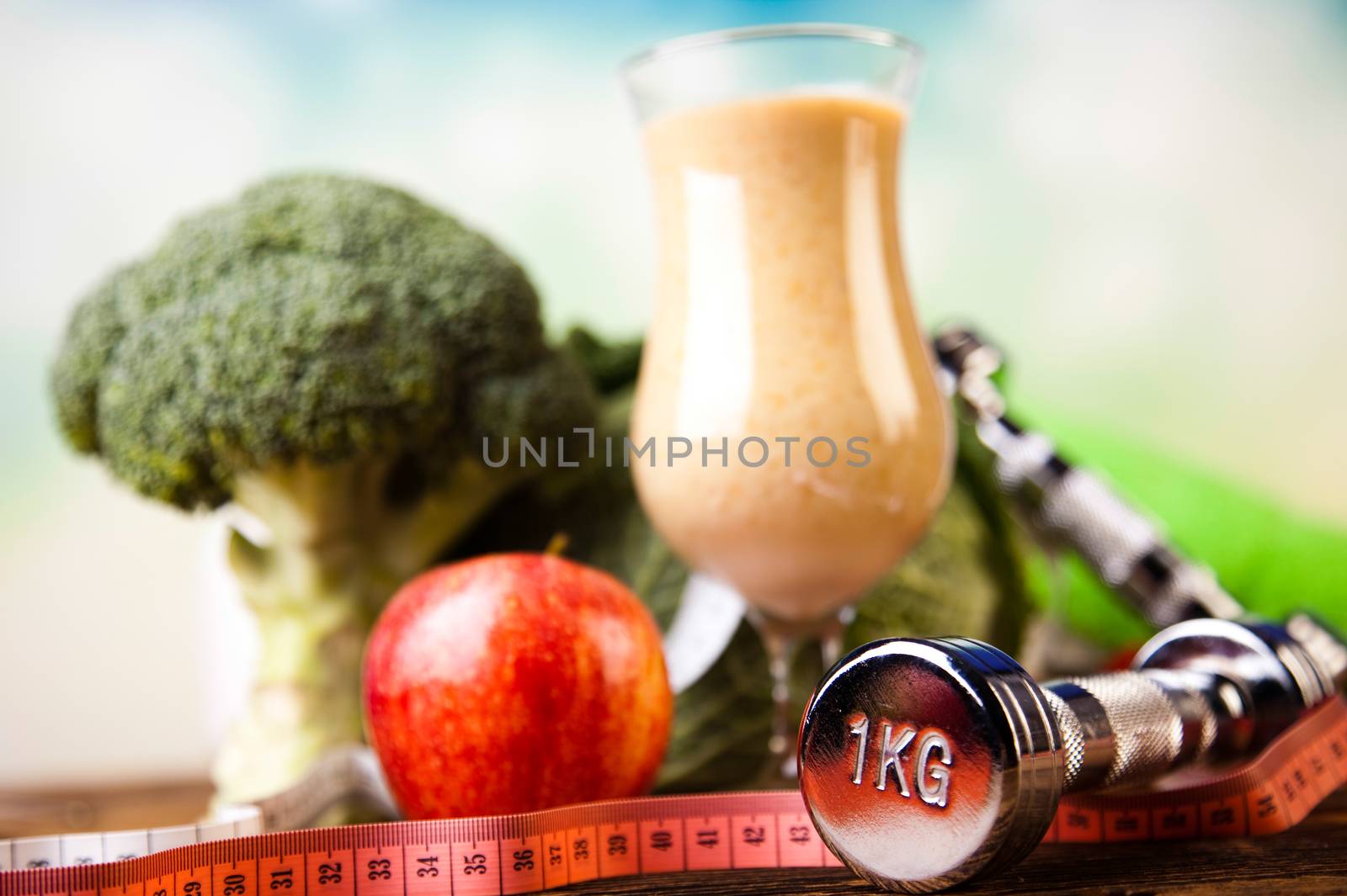 Fitness diet, vitamins, healthy and fresh