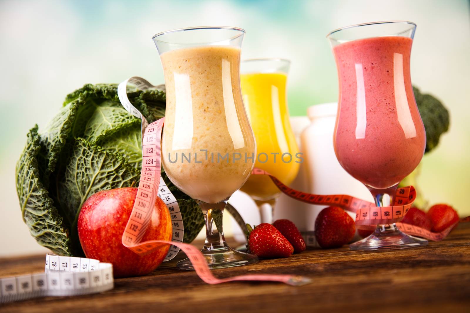 Fitness diet, vitamins, healthy and fresh