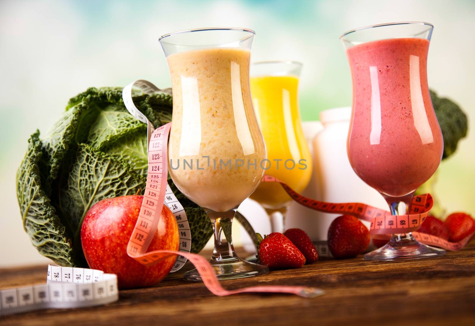 Fitness diet, vitamins, healthy and fresh