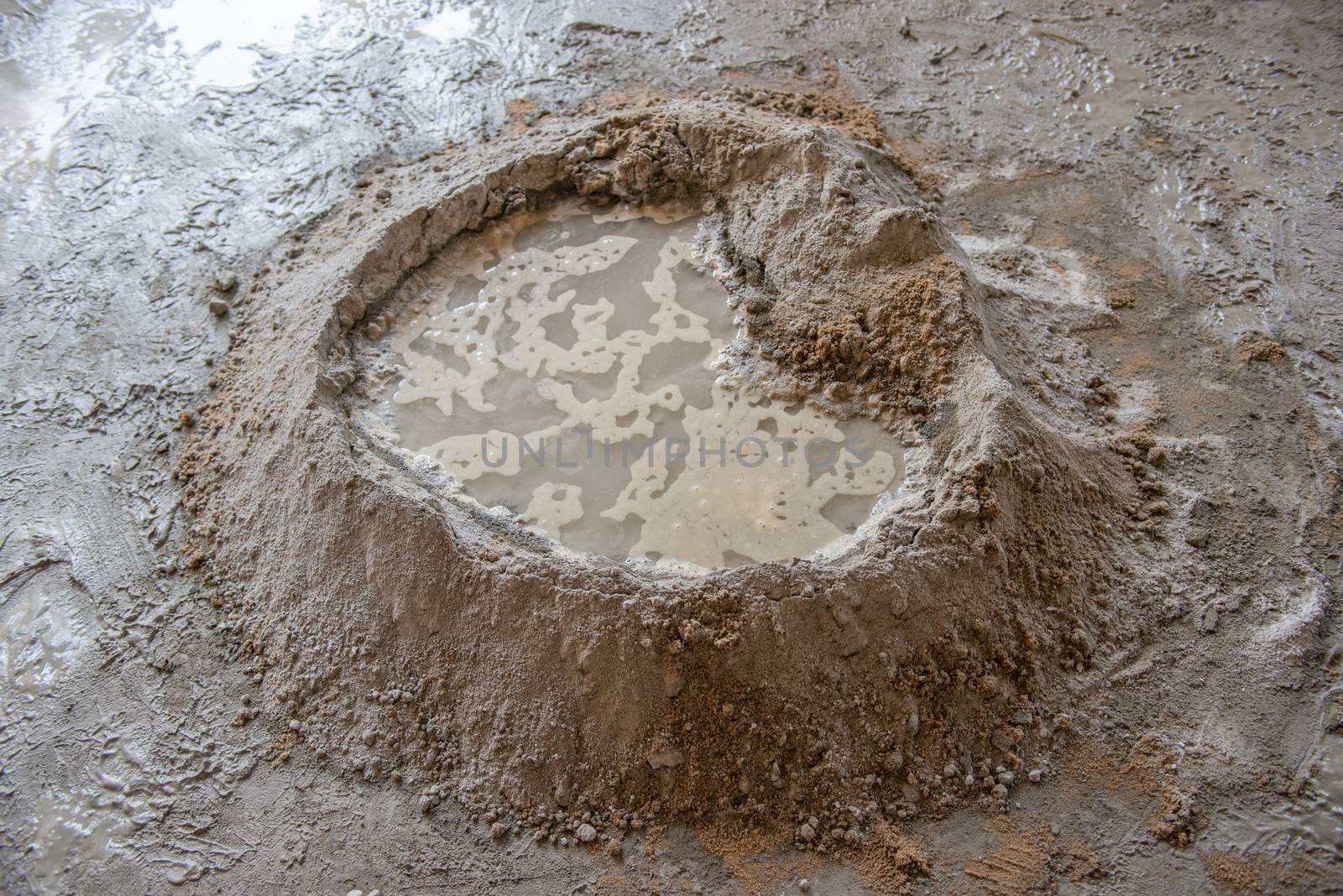 Worker is  mixing mortar prepare for plastering