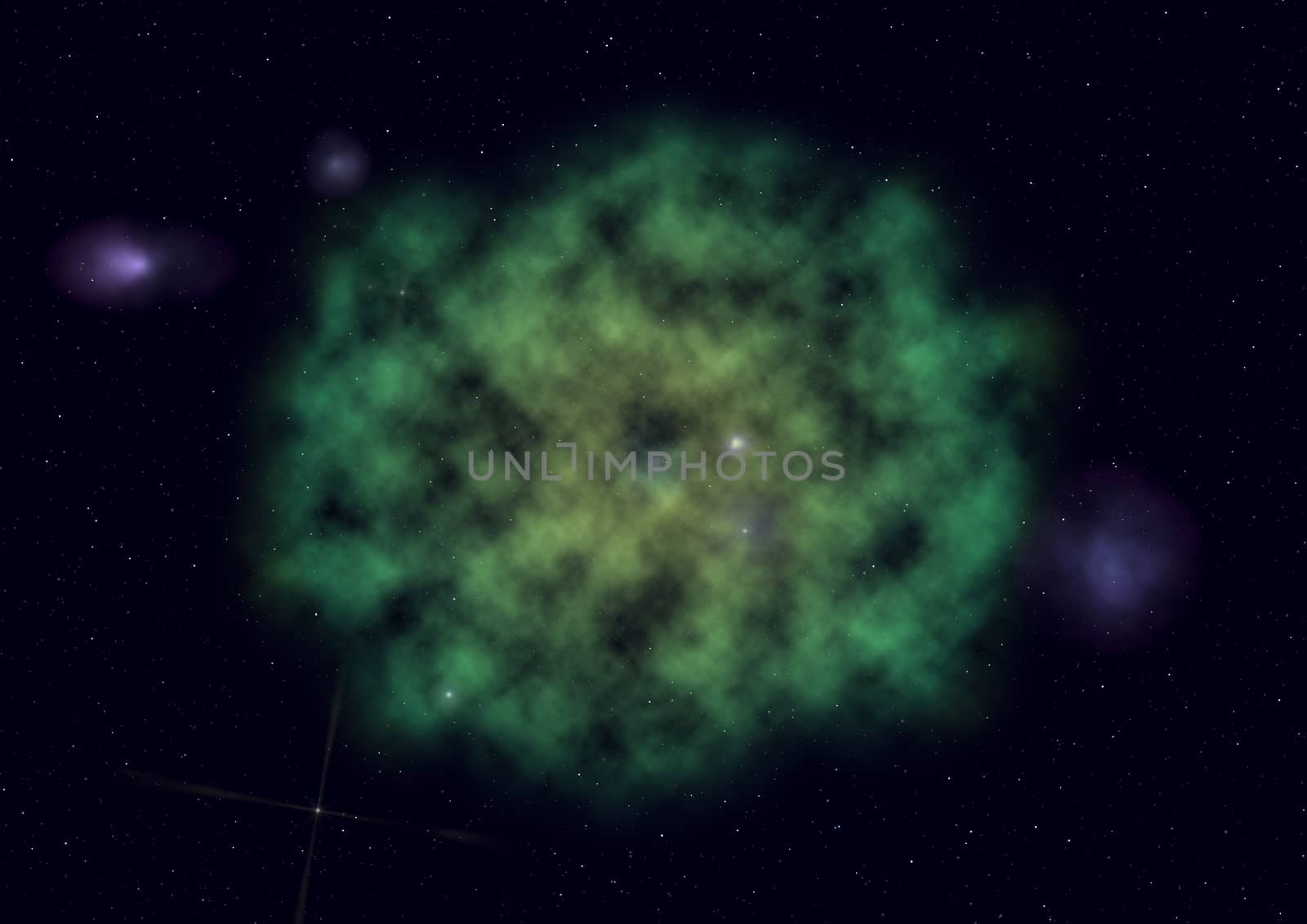 Far being shone nebula and star field against space. "Elements of this image furnished by NASA".