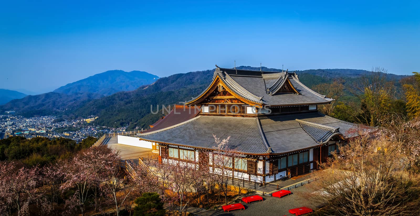 Japanese temple in the mountains