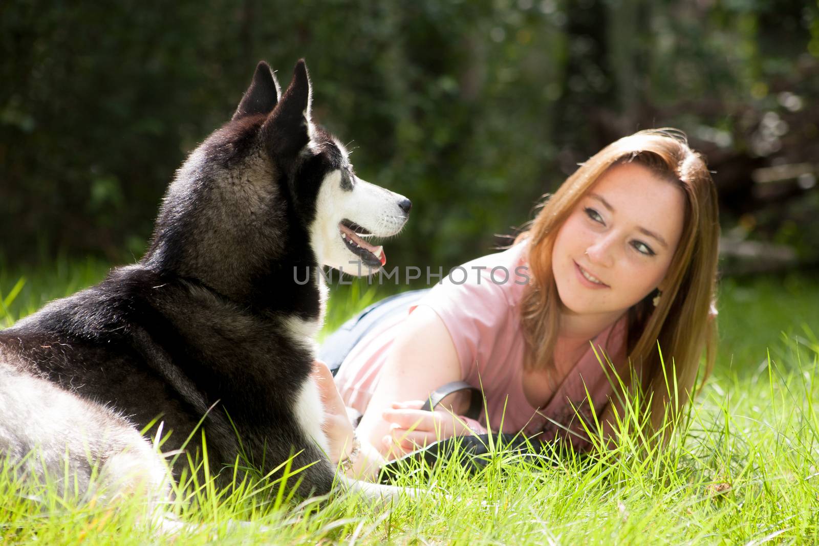 Woman and her dog by DNFStyle