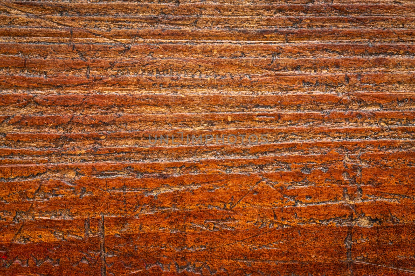 background texture of  grained, scratched, grunge wood board