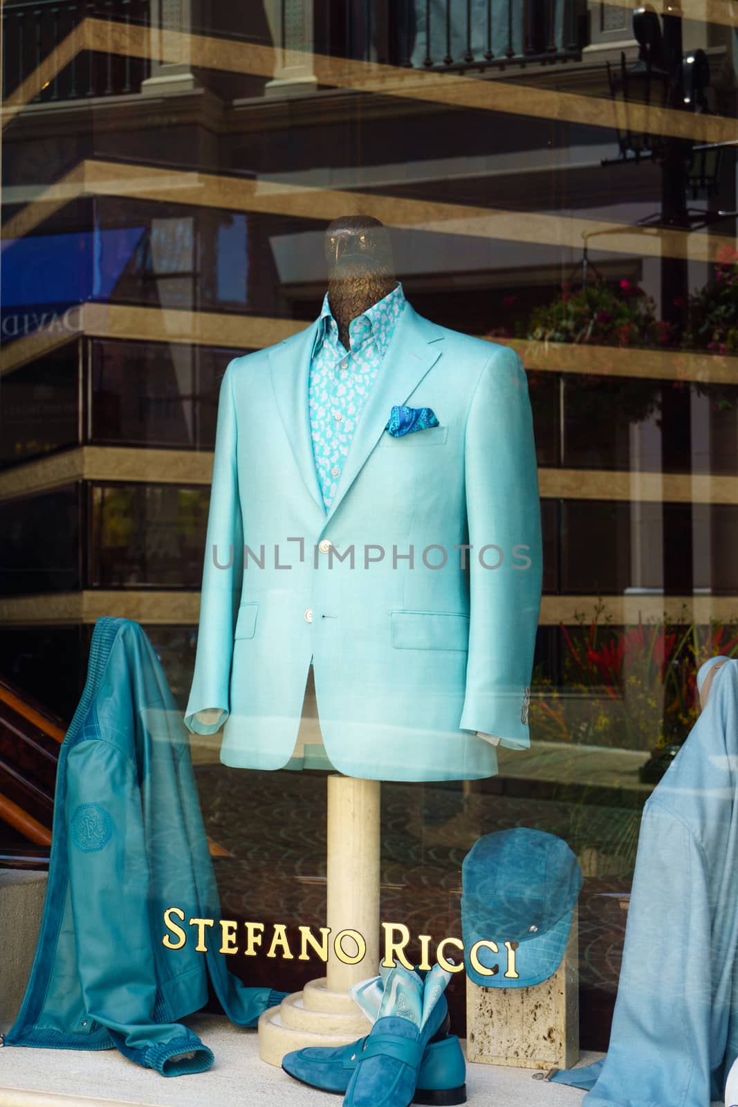 BEVERLY HILLS, CA/USA - MAY 10, 2015:  Stefano Ricci retail store exterior. Stefanno Ricci specializes in luxury mens clothing.