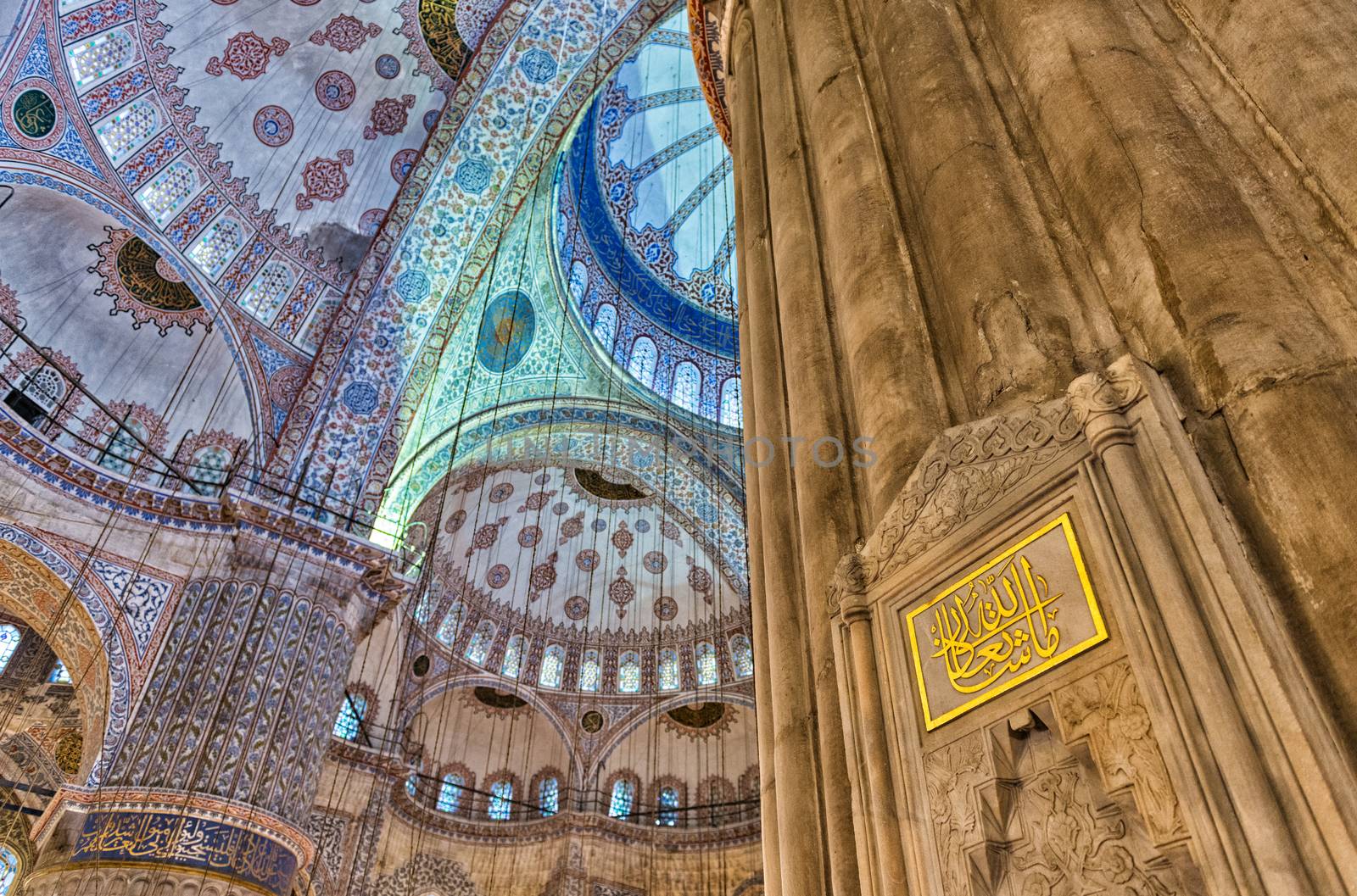 Blue Mosque ceiling, Istanbul.