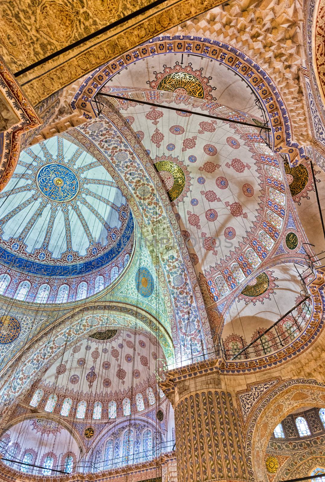 Interior of Blue Mosque, Istanbul by jovannig