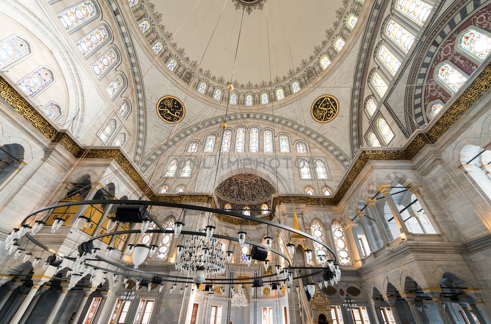 Interior of Istanbul Mosque.