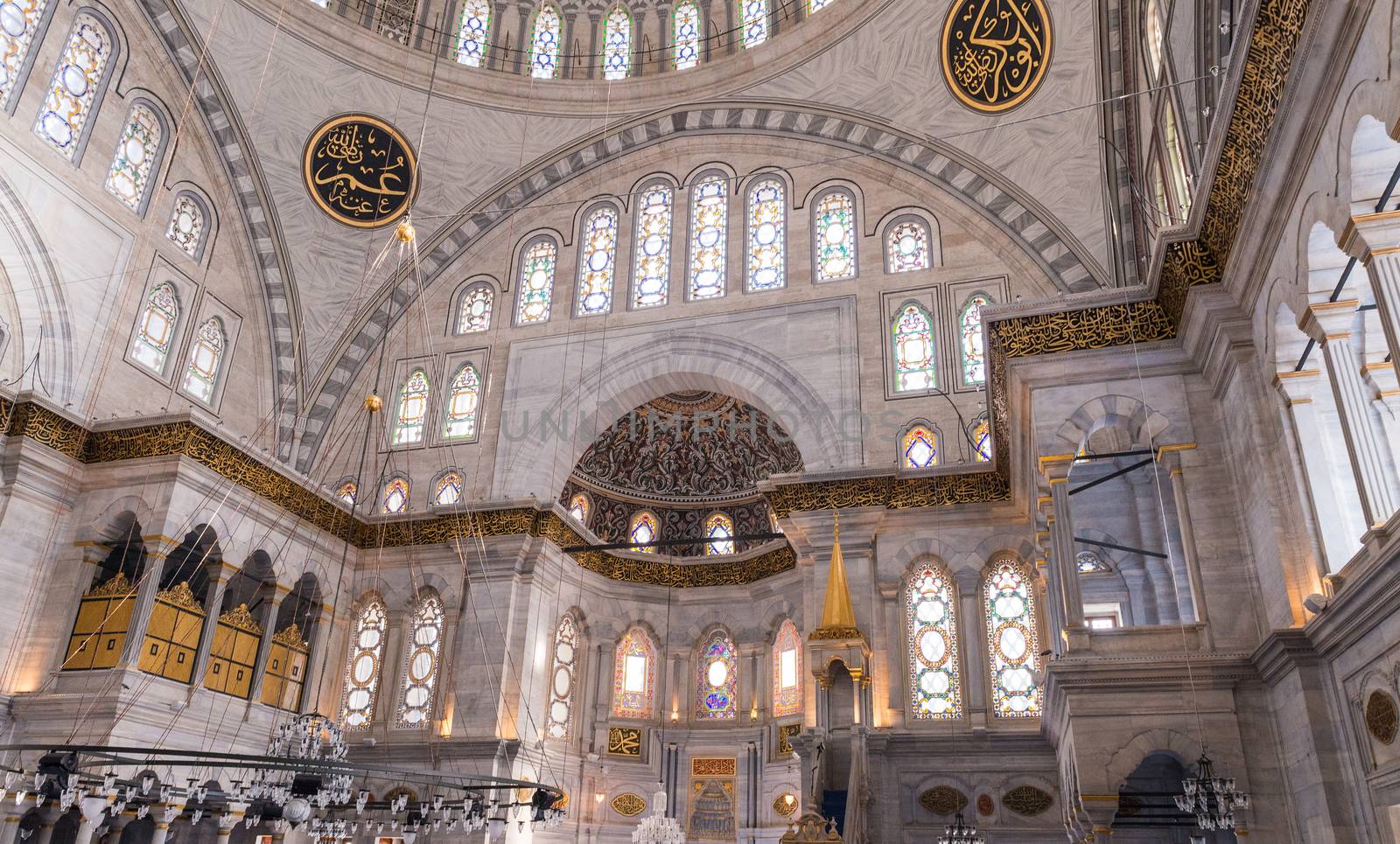 Interior of Blue Mosque, Istanbul by jovannig