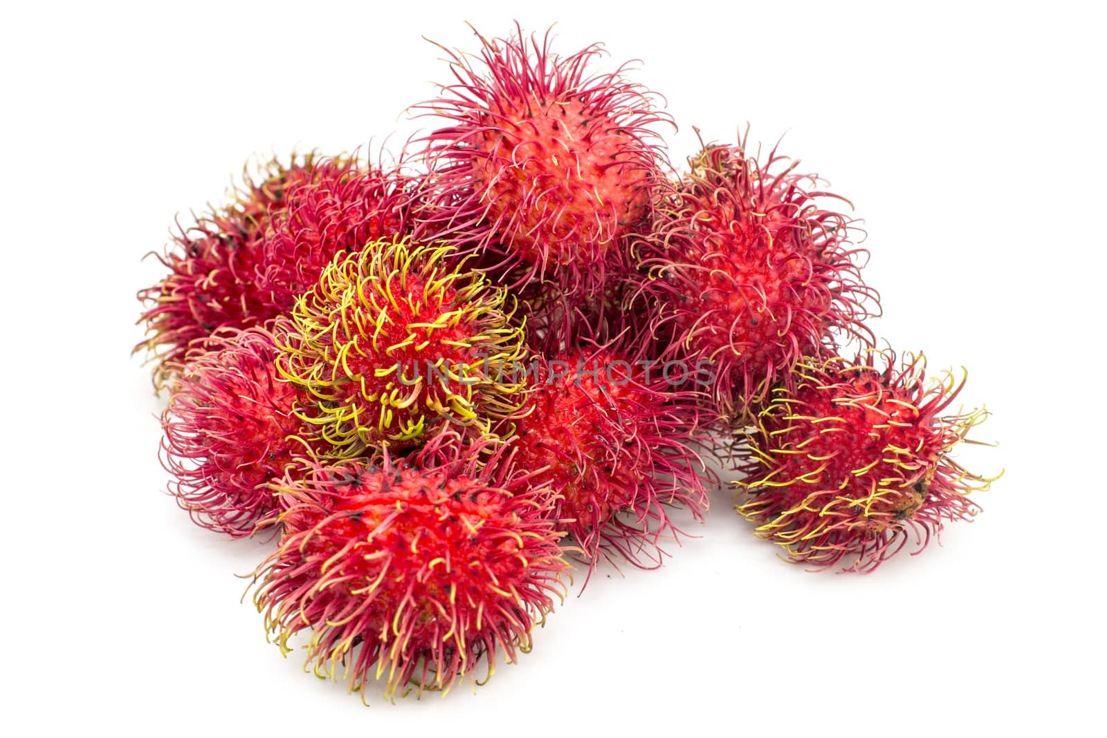 rambutan sweet delicious fruit isolated on white background